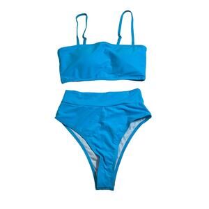 Women's Two Piece High Rise Bikini Size Small NWOT Beach Vacation Coastal